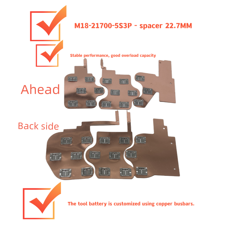 Bus Bar Copper - 21700-5S3P M18 Strip Busbar Tembaga Pengganti