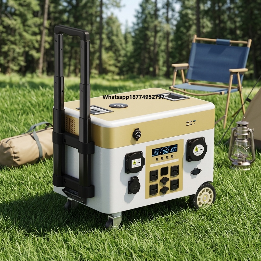 Portable Power Station - Generator Tenaga Surya Portabel 5000Wh, Panel