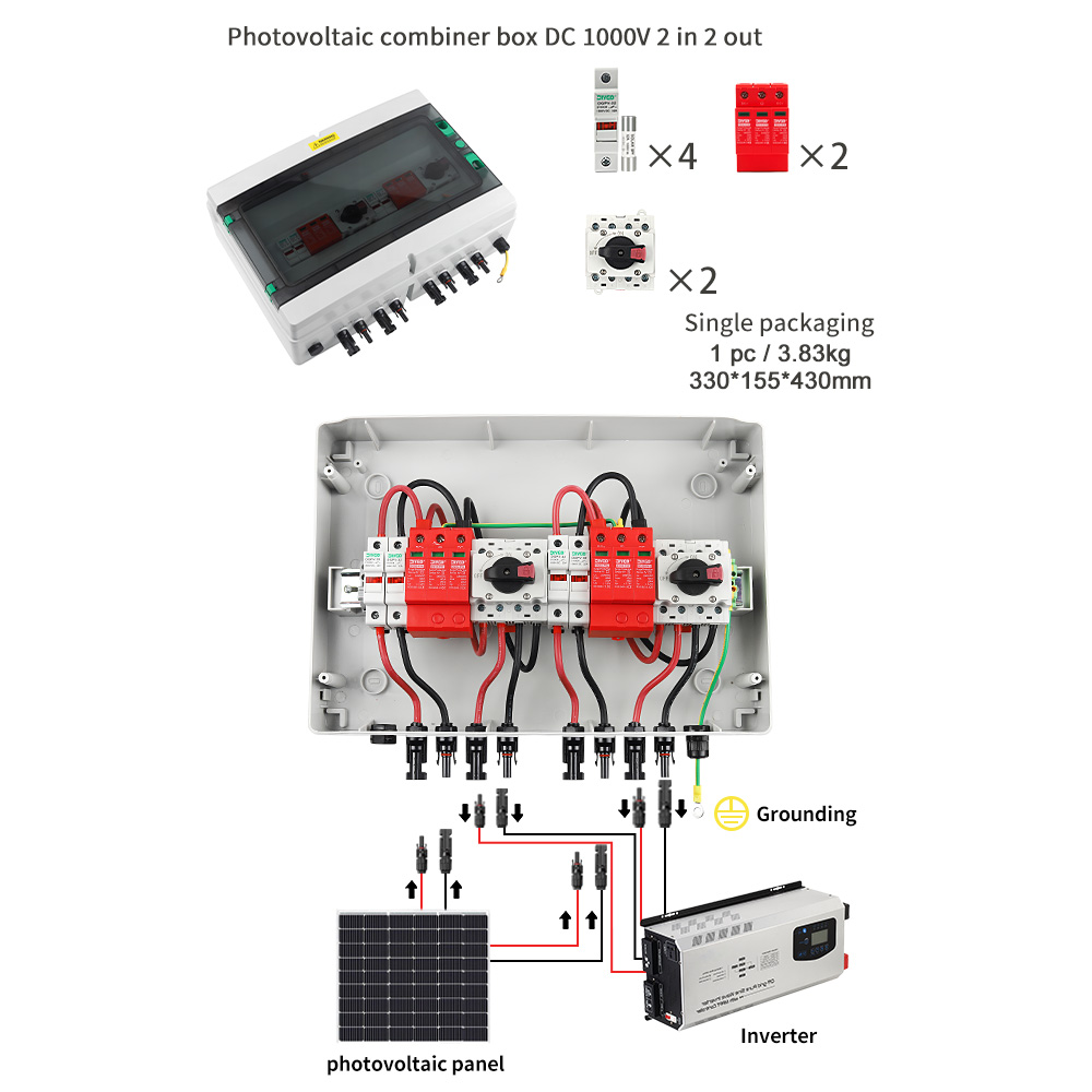 Kotak Kombiner PV DC 1000V 2 I - Solar Combiner Box ulasan dan harga